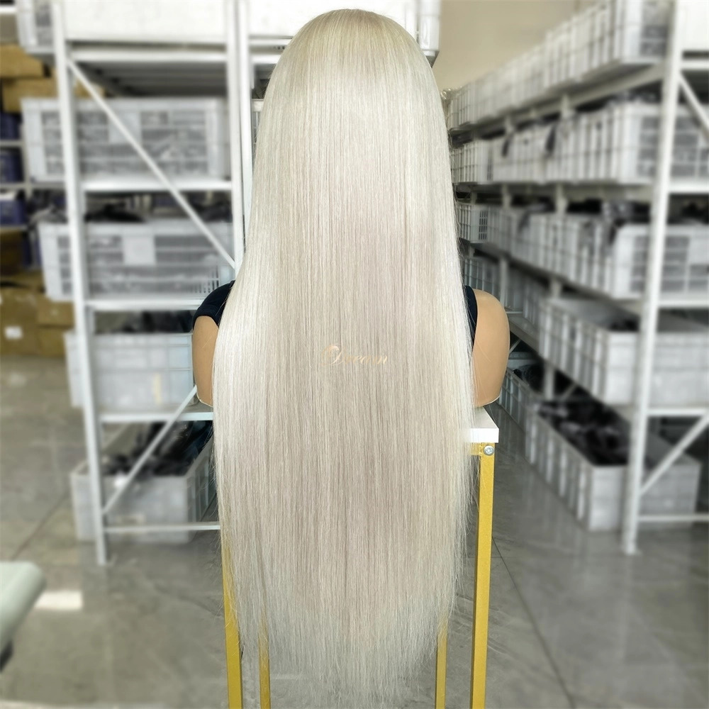 20inch Platinum Gray 13x4 HD Lace Frontal Wig Straight Color Hair